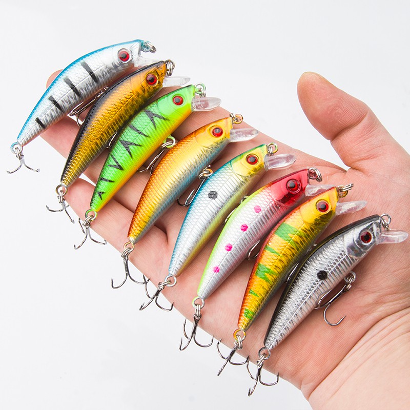 Umpan Mancing relix nusantara Umpan Ikan Kail Pancing Minnow Lure Umpan Pancing Buatan Umpan Mancing Top Water Lure Umpan Pancing Alat Pancing 1Pcs 70mm/7.9g Alat Pancing Murah Plastic Bait