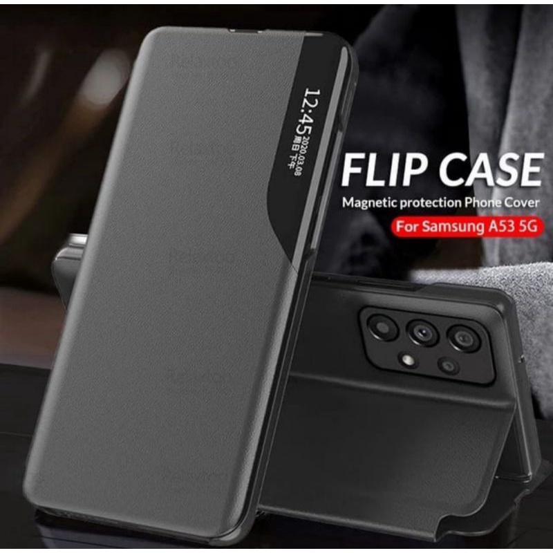 Original Leather Flip Case View Luxury Samsung Galaxy A33 5G A53 5G A73 5G A13 4G A23 4G Smart Case 