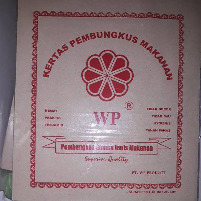 

KERTAS PEMBUNGKUS MAKANAN WP