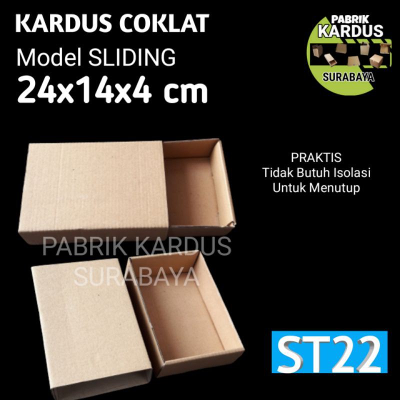 

KOTAK SLIDING ST-22 COKLAT KARDUS BOX HP AKSESORIS SOUVENIR BAJU KAOS