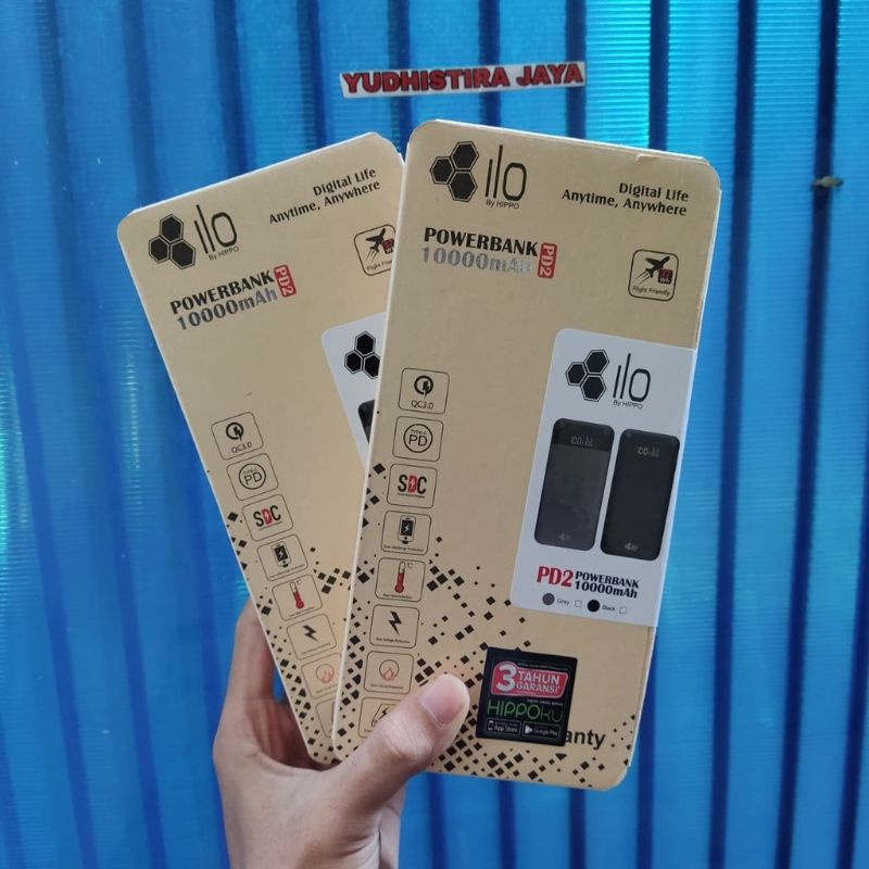 PowerBank Hippo Ilo PD2 10000 mAh Original Garansi Resmi