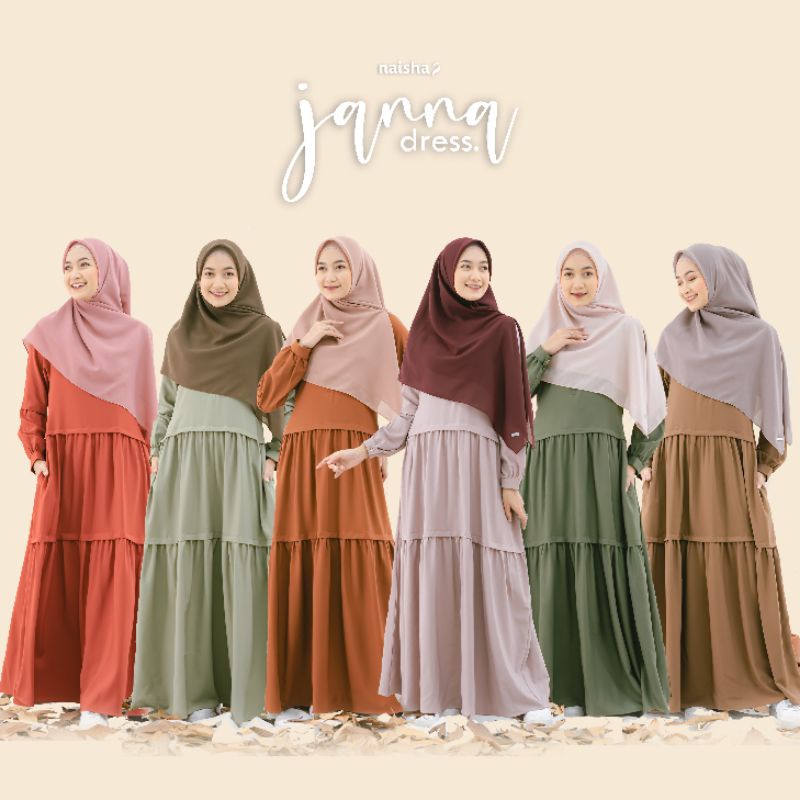 Janna Dress / Naisha / Army / Choco / Ginger Bread / Sage / Silk Cream / Terracotta