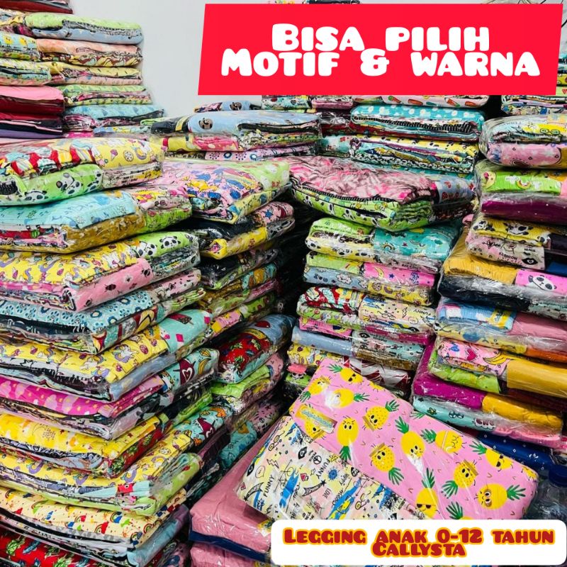 Legging Callysta anak SIZE XS-XXXL/Callysta/ grosir Bebas pilih motif