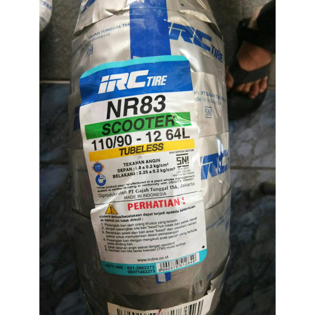 Ban Motor Scoopy New Belakang IRC NR83 110/90 Ring 12 64L ( Tubeless )