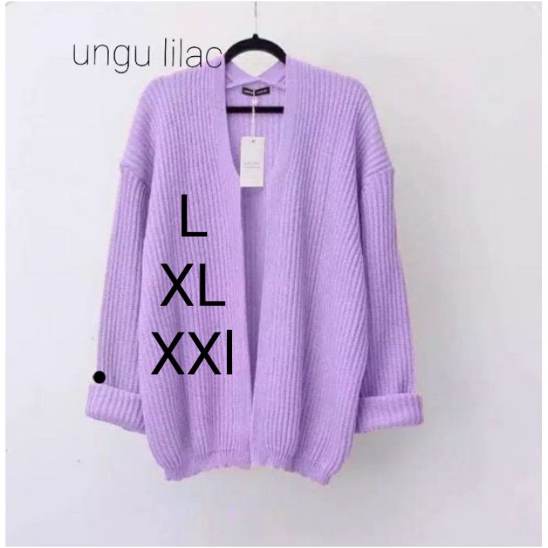 LD 100-110-120 CARDIGAN JUMBO BIG SIZE - KARDIGAN  RAJUT -  ATASAN JUMBO