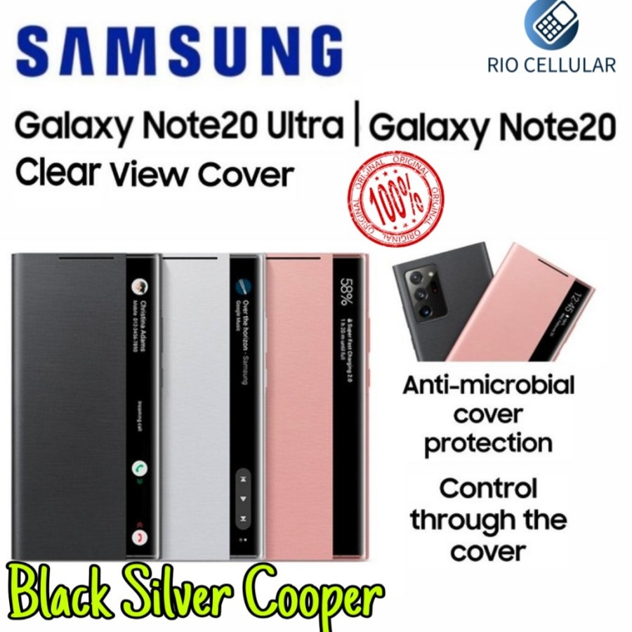 Samsung Galaxy Note 20 Ultra Clear View Original Samsung Case Flip ASLI 100% SAMSUNG