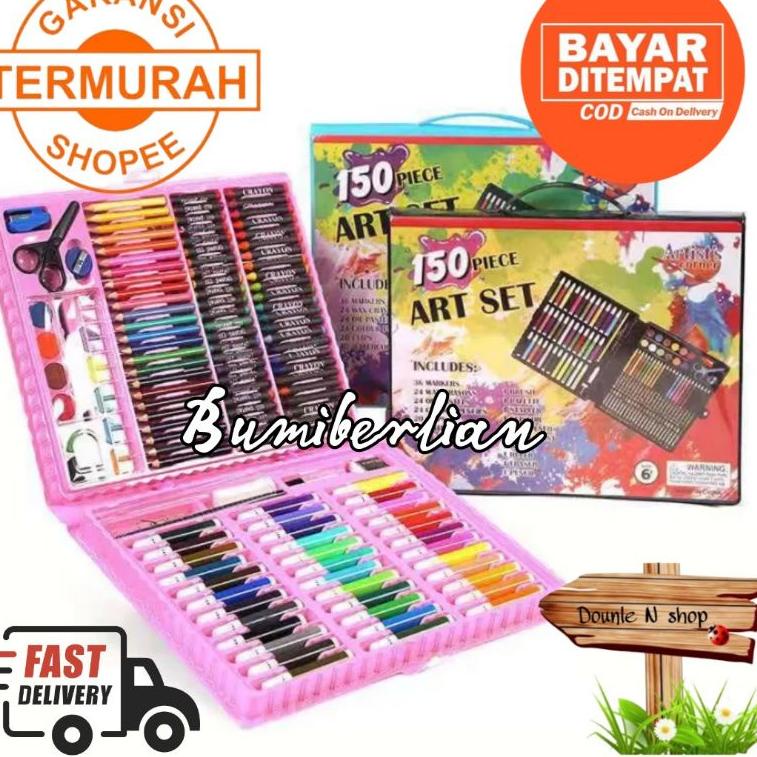 

[ViR㊍] Crayon Anak Pengasah 208pcs Set Alat Menggambar Melukis Anak-anak Crayon Cat //Produk ada