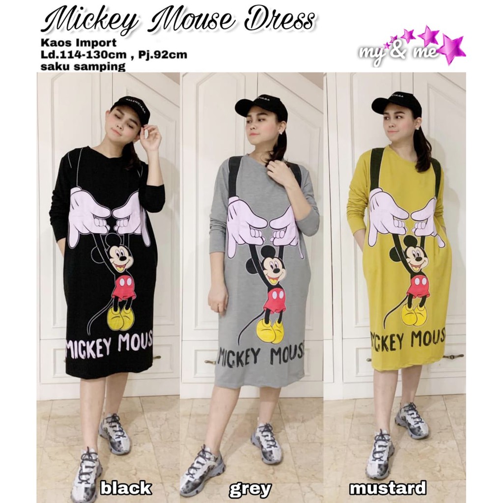 BAJU WANITA MICKEY MOUSE DRESS