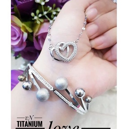 titanium set kalung gelang wanita y4221