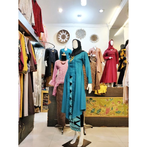 tunik kutubaru couple warna biru tosca