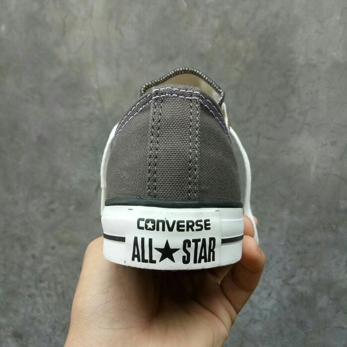 Sepatu Converse Allstar Classic Grey Abu Grade Original Vietnam Sneakers Pria Wanita Cowok Cewek
