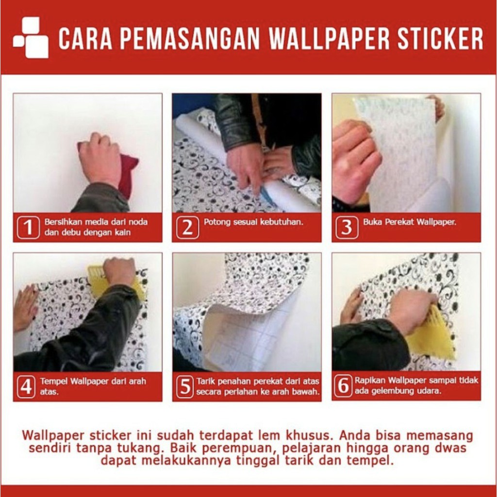 BISA COD Wallpaper Kamar MOTIF BATIK Sticker Walpaper Dinding Dekorasi PREMIUM QUALITY 45cm x 1mtr