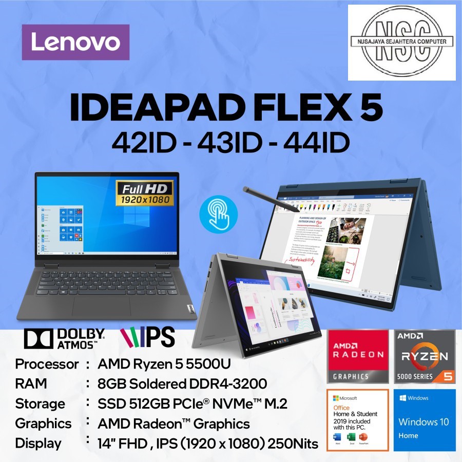 Jual Lenovo Ideapad Flex Ryzen U Gb Gb Ssd Fhd Touch W Ohs Indonesia Shopee