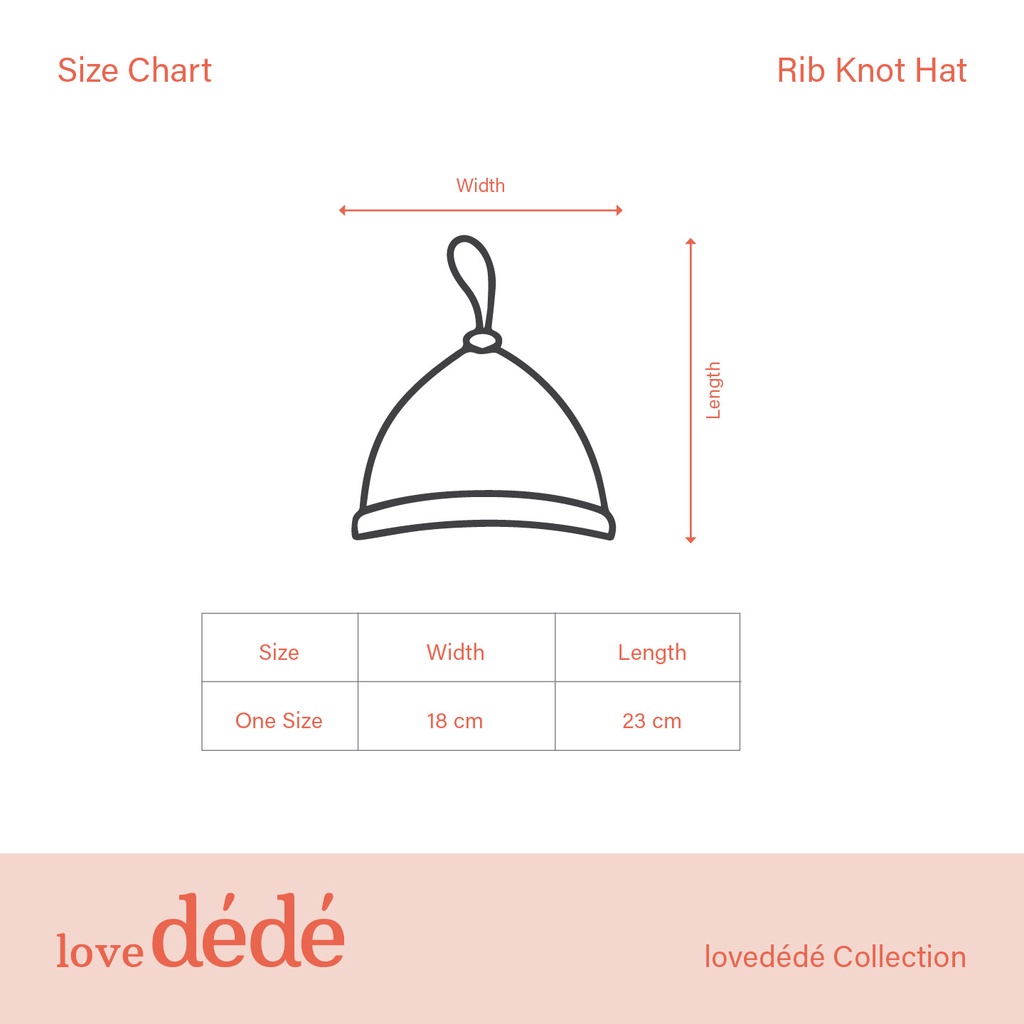 Lovedede - Rib Knot Hat - Topi Bayi Ikat Premium