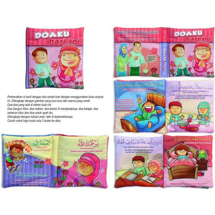 Buku Bantal Softbook Mainan Edukasi Islami Doa Sehari Hari