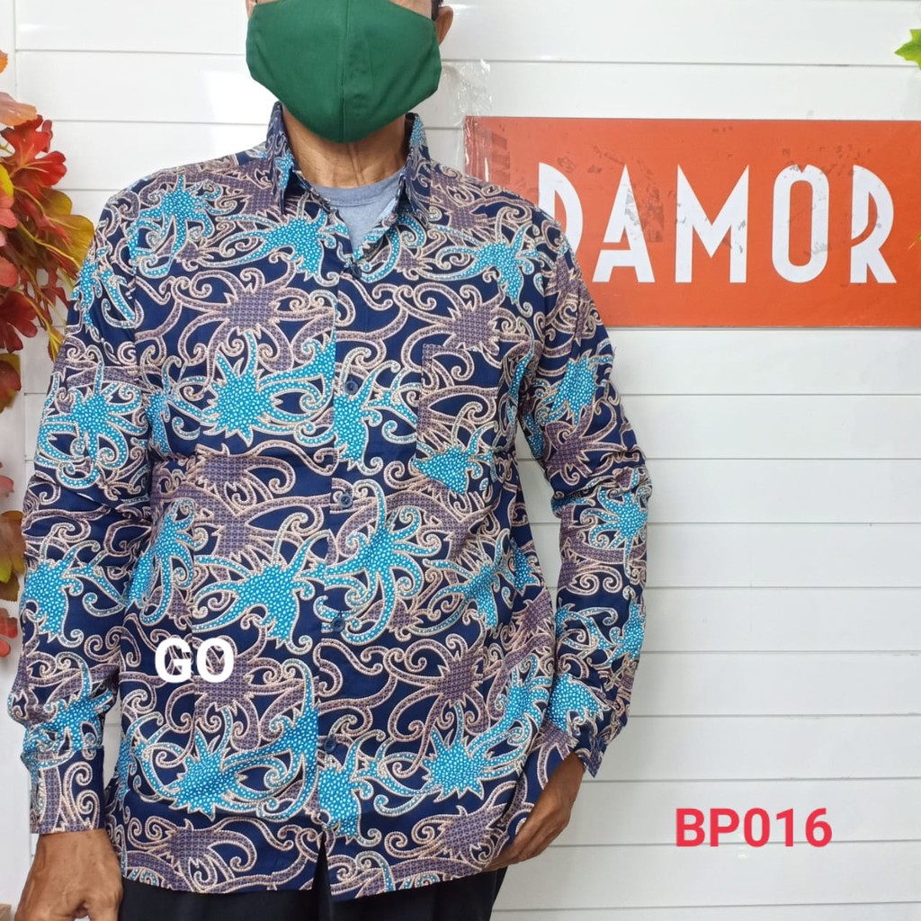 gof BRLD DAMOR (CRESSIDA) BATIK Cowok Pakaian Pria Kemeja Batik Reguler Lengan Panjang