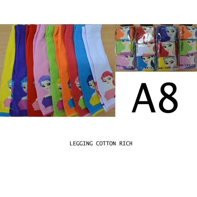 Legging Anak Cotton Rich [Isi 3 Pcs] - Motif Random