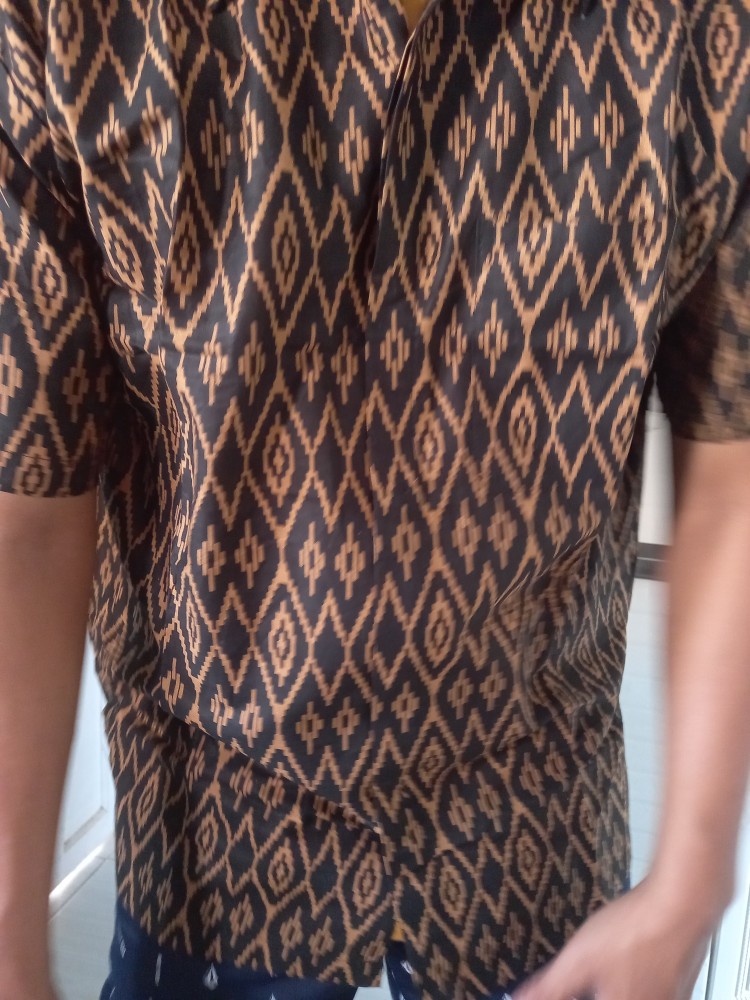 Bswart Batik Hrb026 Kenongo Hem Pendek Padi Pekalongan M L Xl Batik Pria Murah Modern Grosir