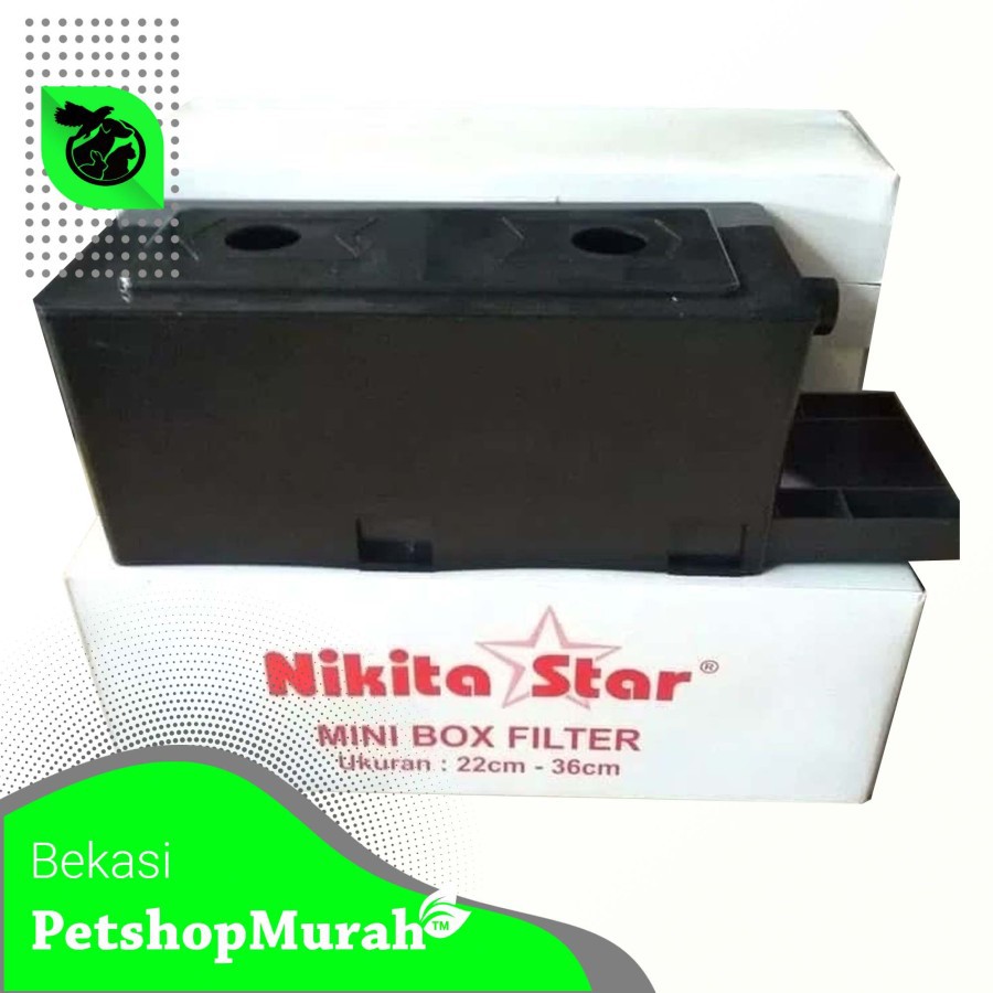 Box Filter Akuarium Ikan Nikita Star Size Kecil 22cm - 36cm