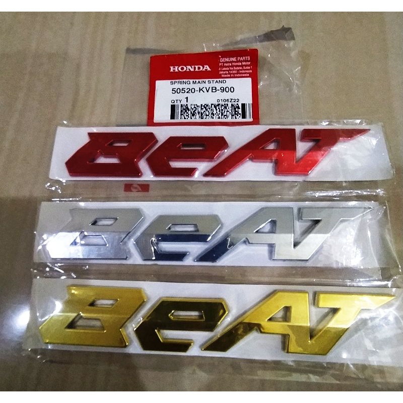 Stiker motor 3D honda beat stiker emblem beat tebal Kaku(1pcs)