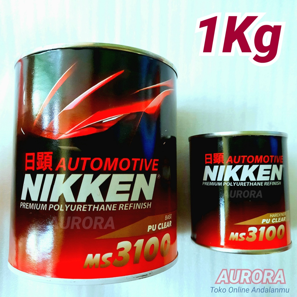 

Clear NIKKEN MS 3100 Pernis Anti Gores Niken Clir Coat Klear Klir Gloss Mengkilap Fernis Vernis 1Kg 1Liter