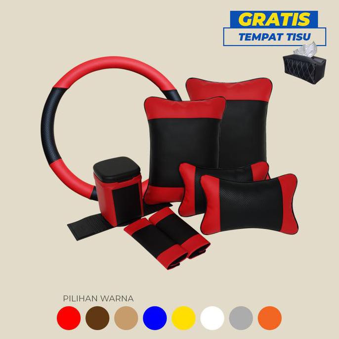 Aksesoris Mobil - Set Bantal Mobil 6 in 1 / Bantal Mobil Komplit