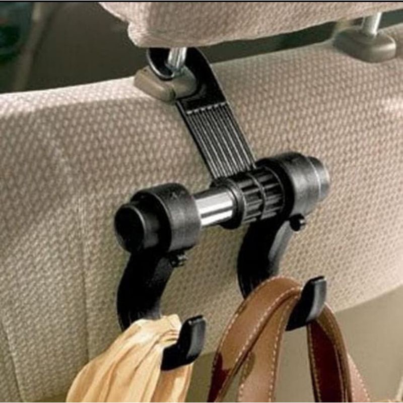 GANTUNGAN BARANG MOBIL CAR SEAT HANGER HOOK HOLDER BAG ORGANIZER 2 in 1