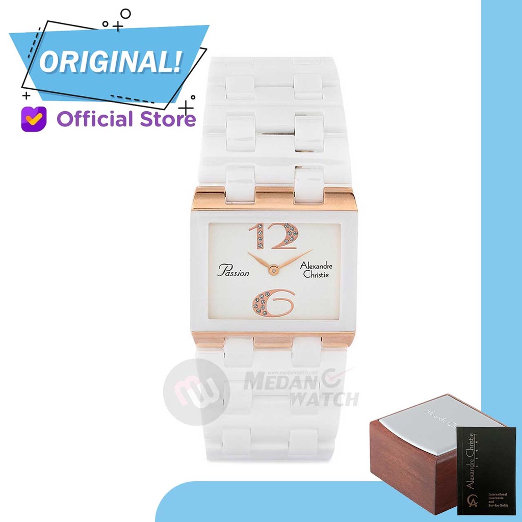 Jam Tangan Wanita Analog Alexandre Christie 2881LH AC2881 AC 2881 LH 2881 LHBRGSL Original Garansi R