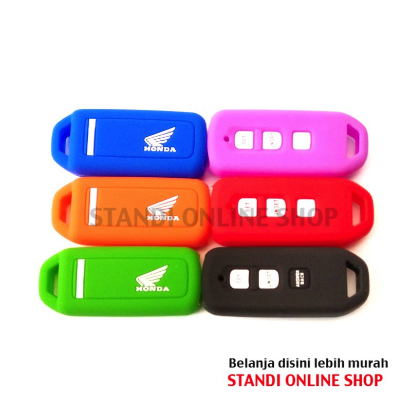 Kondom Kunci Silikon Remote Keyshirt Motor Honda All New Scoopy F1 Merah