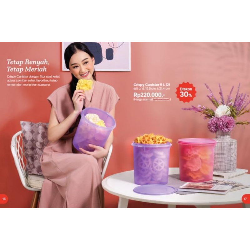 Crispy canister 5L/wadah snack/lodong kerupuk