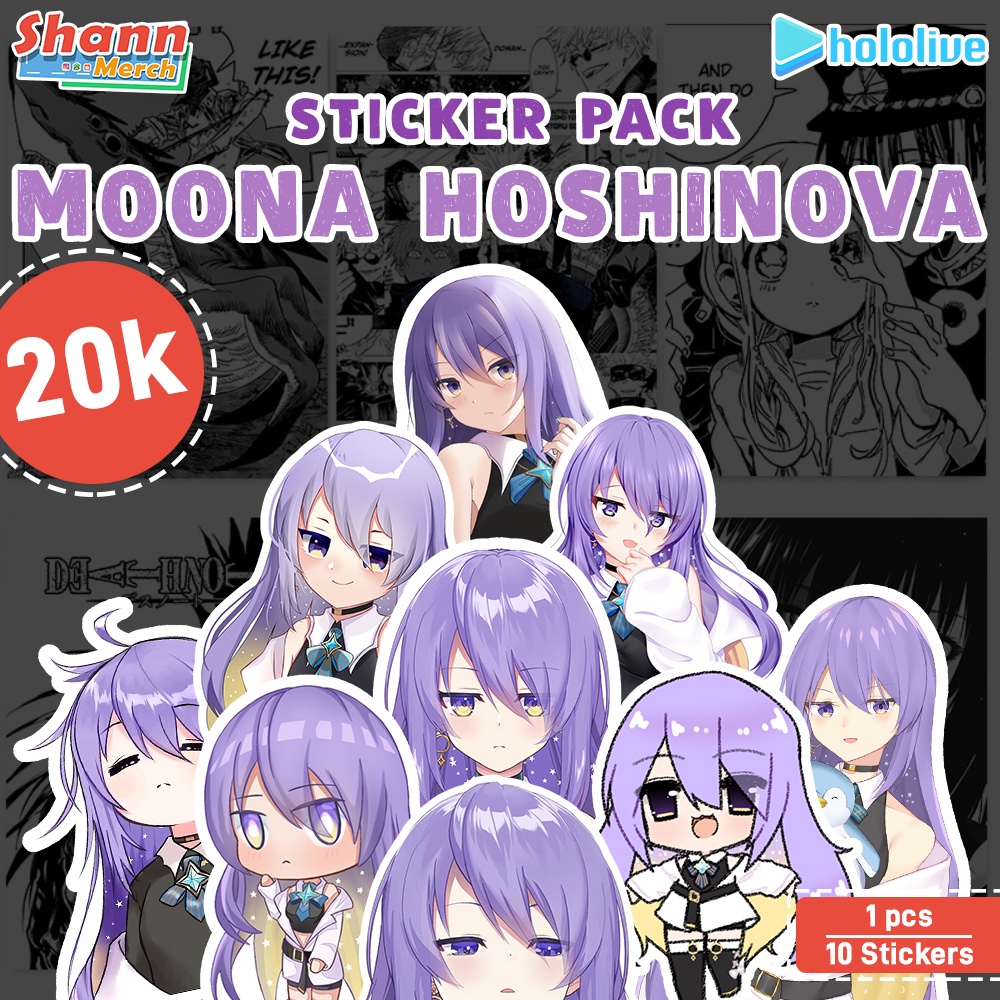 Sticker Pack Moona Hoshinova Hololive ID / Sticker Pack Anime / Stiker
