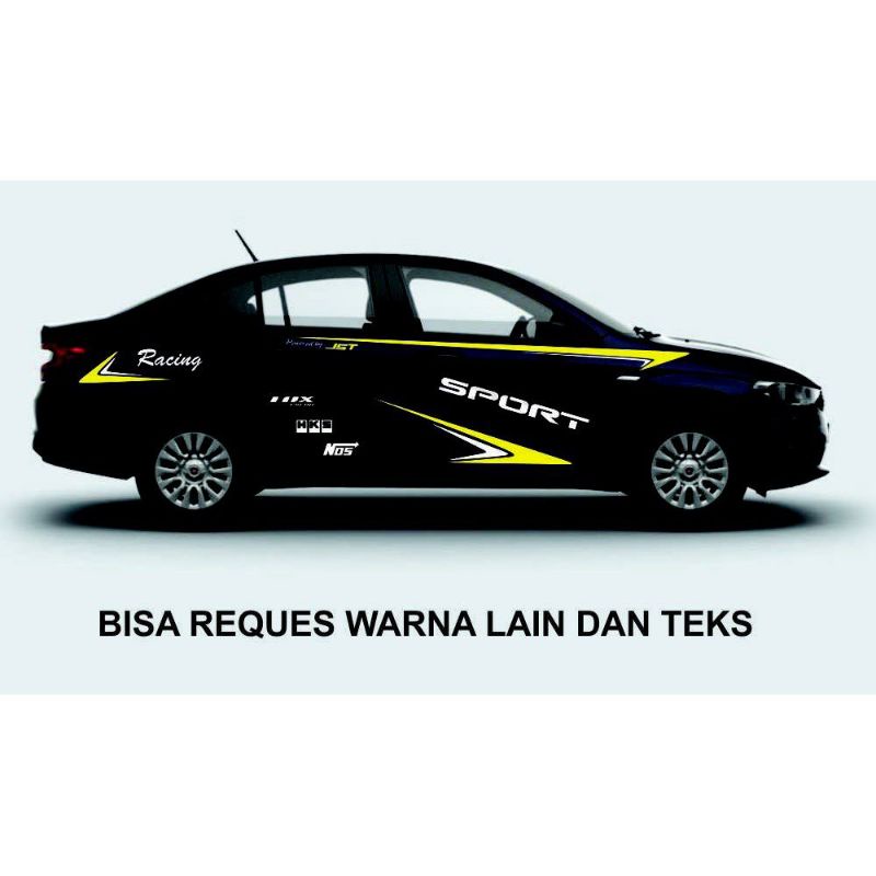 Stiker sticker mobil sedan Sticker SPORT cutting sticker mobil sedan keren