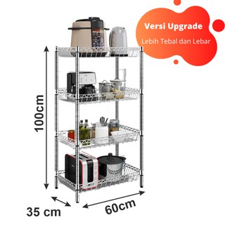 Es Rak Dapur Multi-Fungsi Terintegrasi Rak Piring Rak Microwave Oven 4