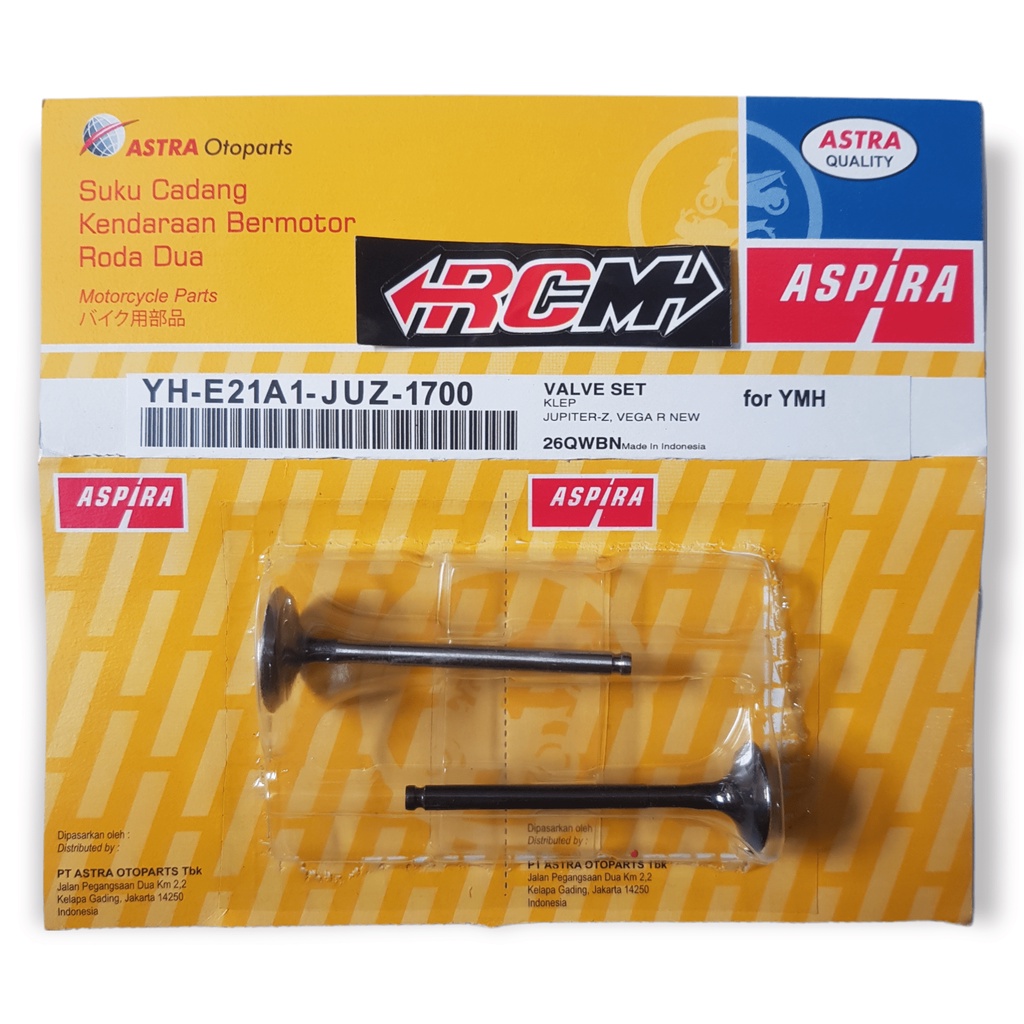 YH-E21A1-JUZ-1700 KLEP KELEP VALVE SET YAMAHA JUP JUPITER Z VEGA R NEW ORI ORIGINAL ASPIRA OTOPARTS ASLI