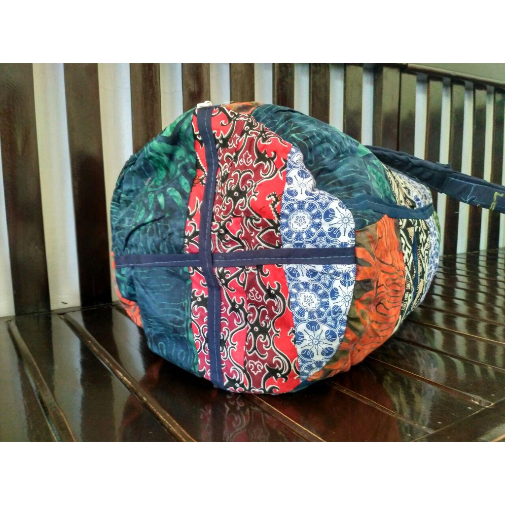 TAS TRVEL BAG BATIK OVAL - BATIK MURAH DARI KAIN PERCA KOPER