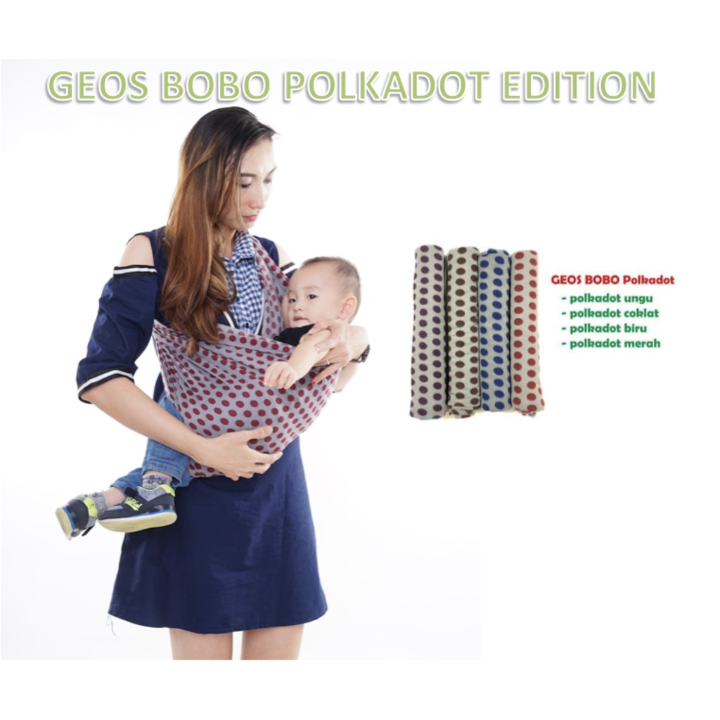 Gendongan Kaos POLKADOT Bobo | Geos Anak Bayi Motif Premium