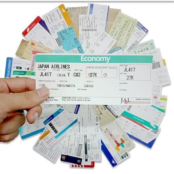 STIKER boarding pass koper vespa kulkas