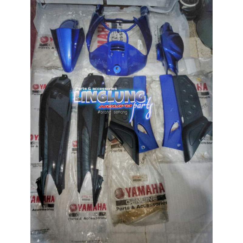 Body halus nouvo lele biru hitam sporty fullset original yamaha indonesia