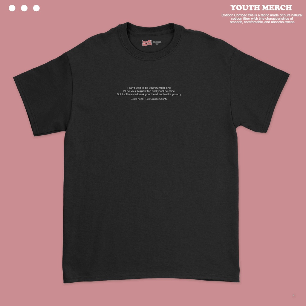 Kaos Musik Rex Orange County Best Friend Lyrics - Musik Merch | Unisex | Baju Rex Orange County