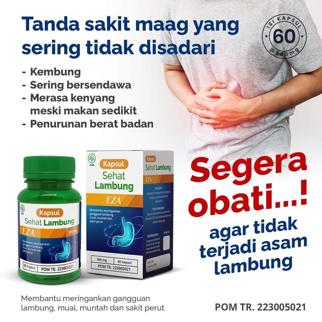 

Kapsul Sehat Lambung EZA Original Ampuh Atasi Maag Sakit nyeri Lambung