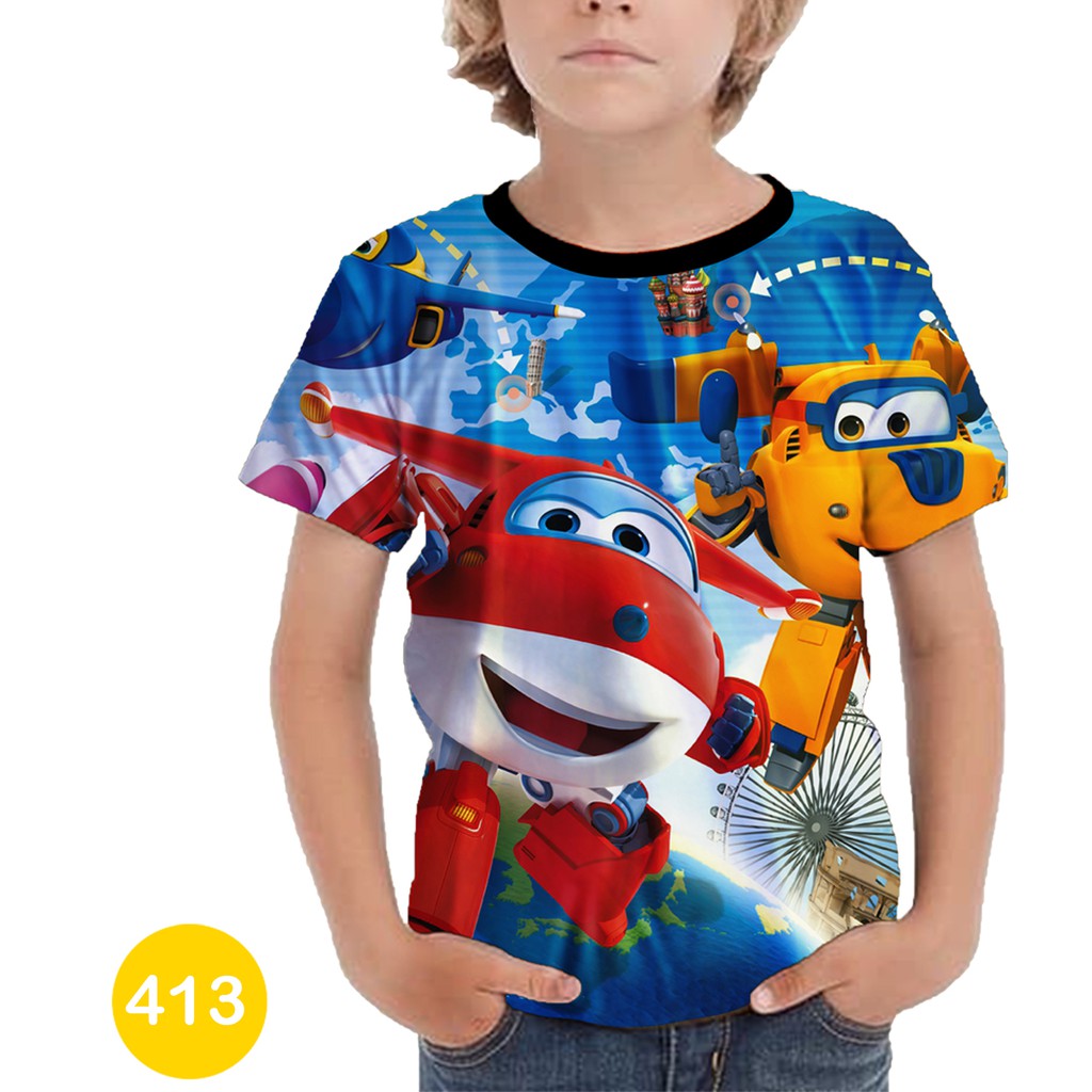 Baju Super Wings Baju Anak Printing #413