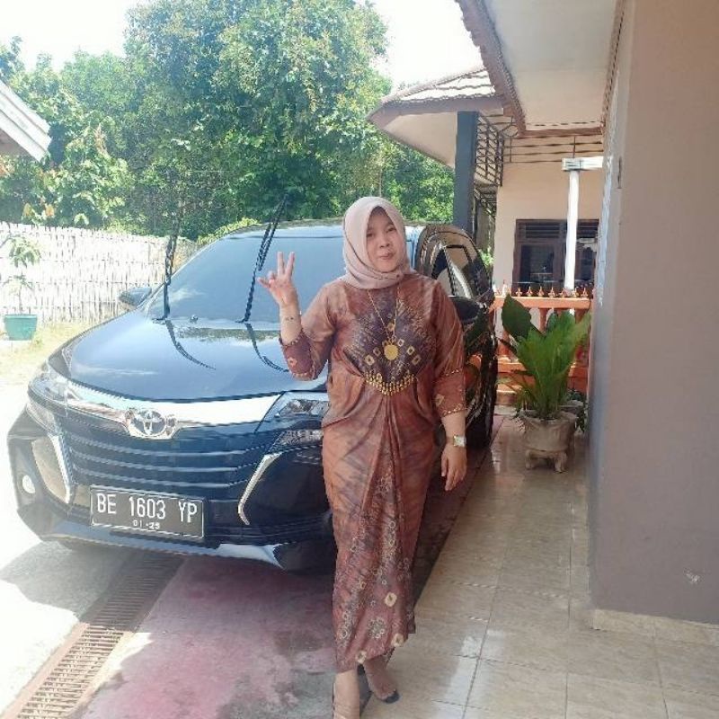 COUPLE GAMIS MOTIF KAFTAN JUMPUTAN PALEMBANG ASLI SUTRA VALVET SILK