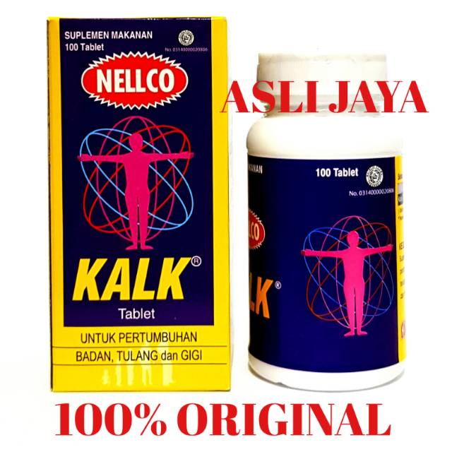 Nellco Kalk Tablet - Suplemen Pertumbuhan Badan, Tulang dan Gigi