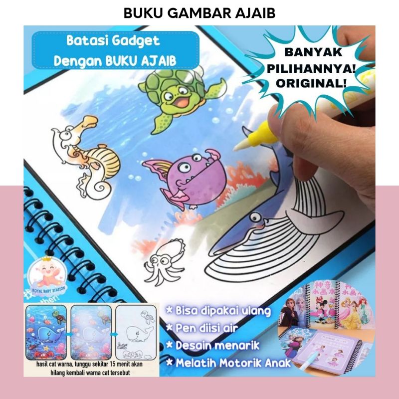 Mainan Buku Gambar Ajaib Magic Water Motorik Anak