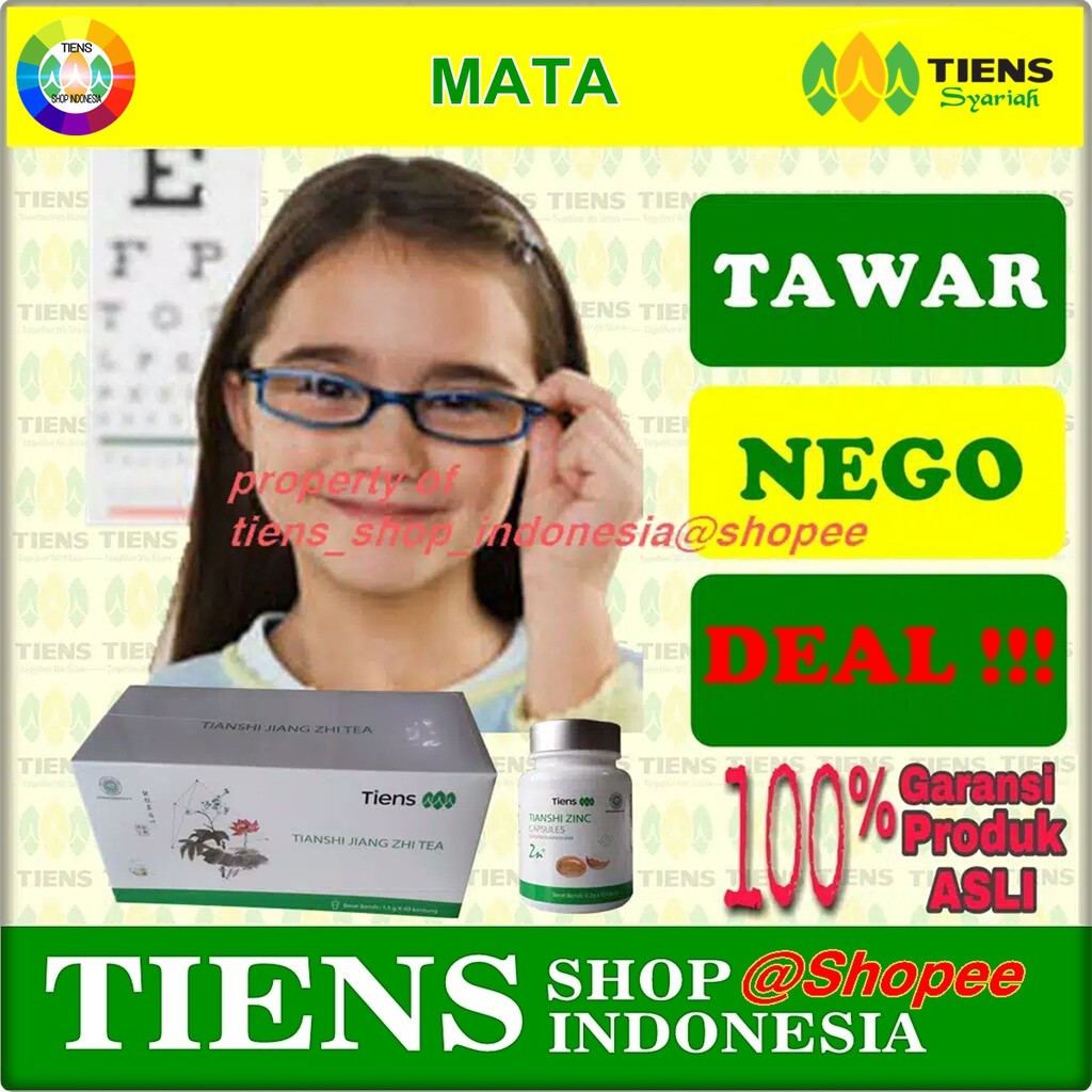 TIENS OBAT MATA MINUS JIANG ZHI TEA DAN ZINC TIENS ASLI
