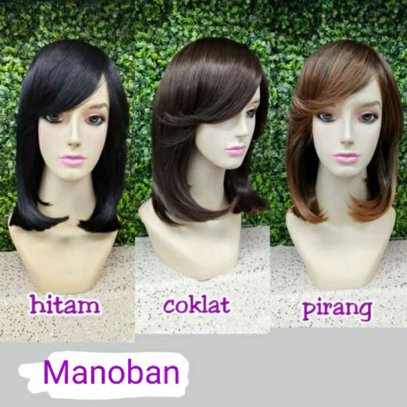 Wig Rambut Palsu Model bob sebahu