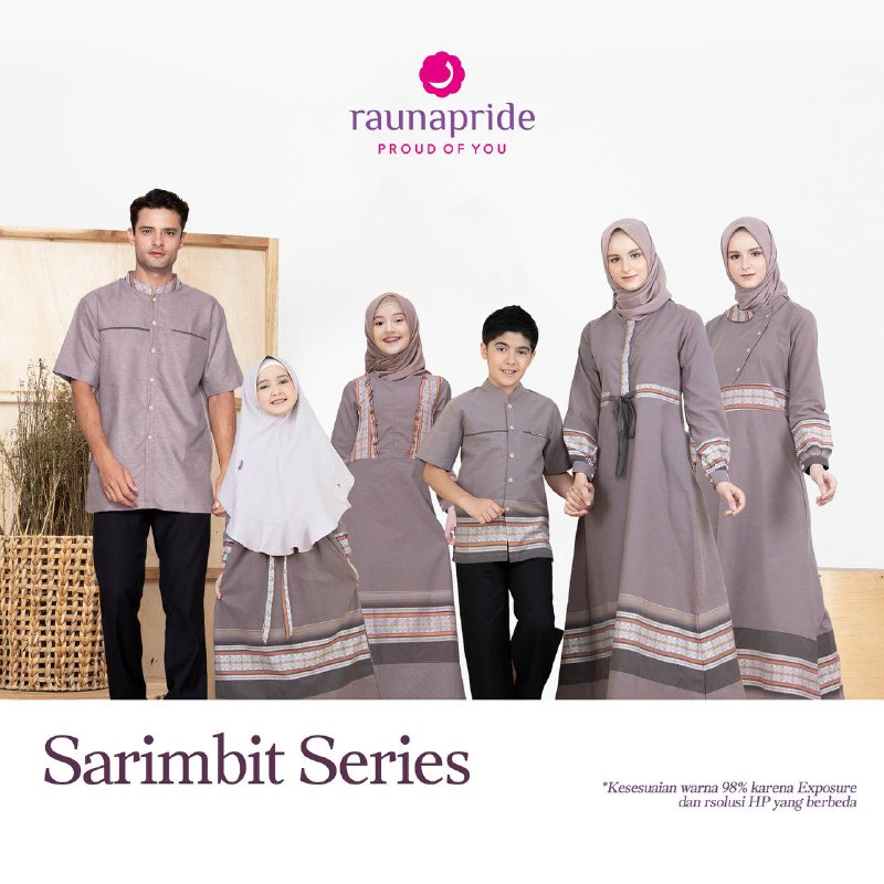Rauna Sarimbit Keluarga / SR-02 Coklat / Fashion Muslim