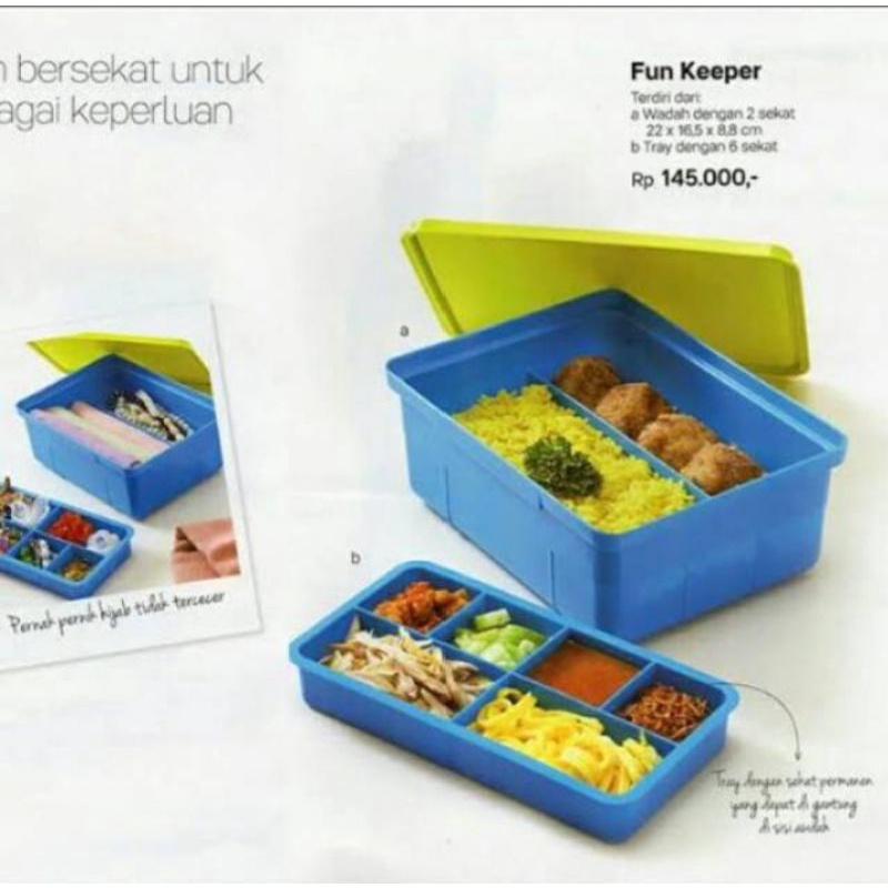 Fun keeper tupperware / tempat bekal tupperware / tempat makan tupperware / kotak makan tupperware s