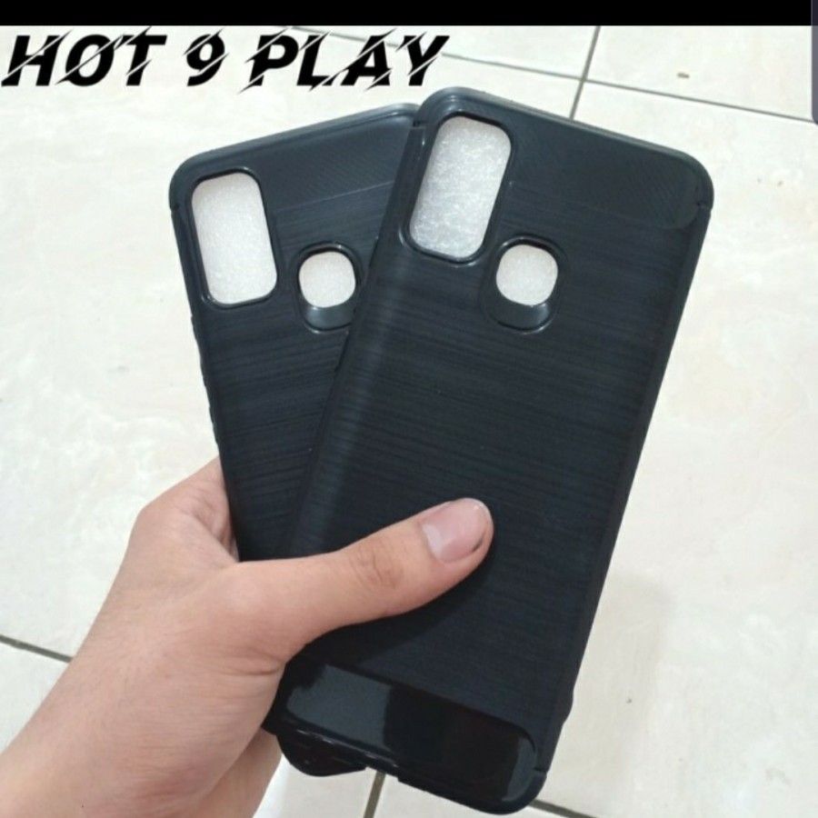 INFINIX HOT 8 HOT 9 HOT 9 PLAY HOT 10 Silicon Carbon Slim Fit Soft Case Premium