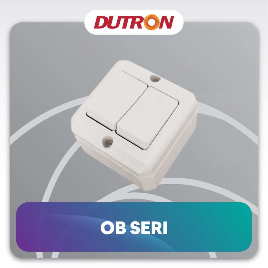 DUTRON Saklar Double Outbow Saklar Seri Outbow Tempel Dinding SNI